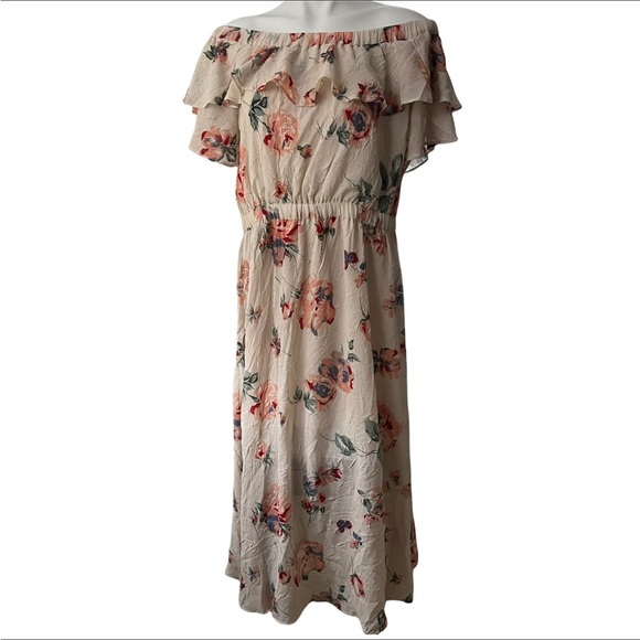Lucky Brand | Off The Shoulder Boho Floral Dress | Multi - Picture 5 of 14